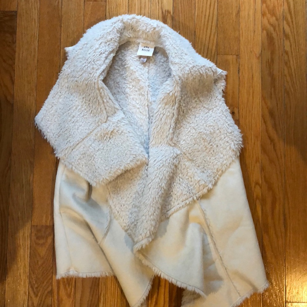 Plus Size Faux Shearling Vest
